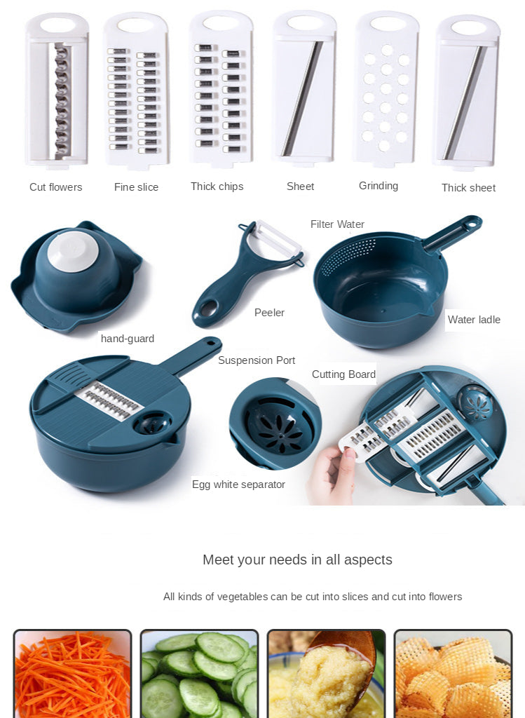 Tocător multifuncțional pentru legume – feliator manual pentru bucătărie