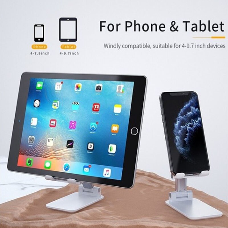 Suport metalic telefon și tabletă reglabil pliabil