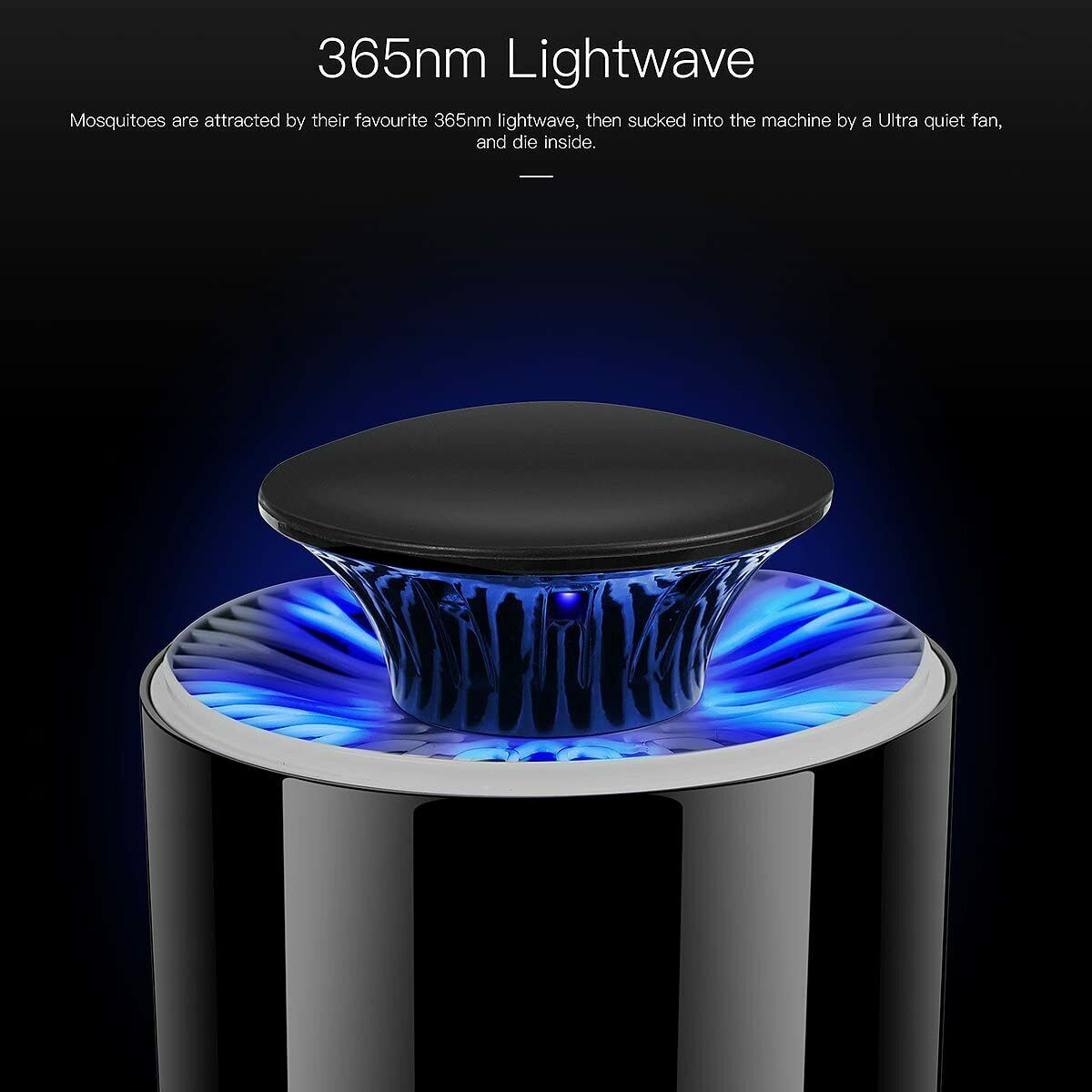 Capcană insecte LED USB – lampă anti țânțari pentru casă și grădină