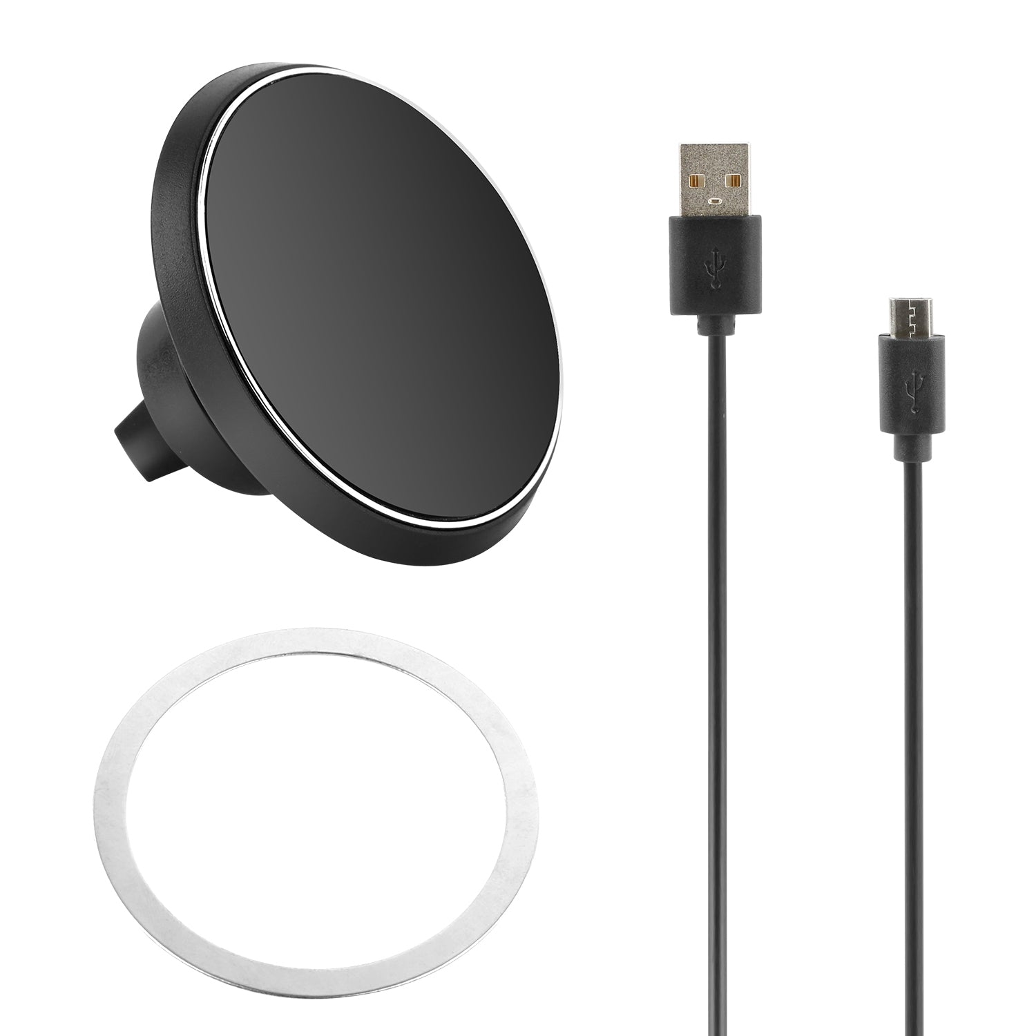Încărcător auto wireless magnetic Qi cu suport telefon