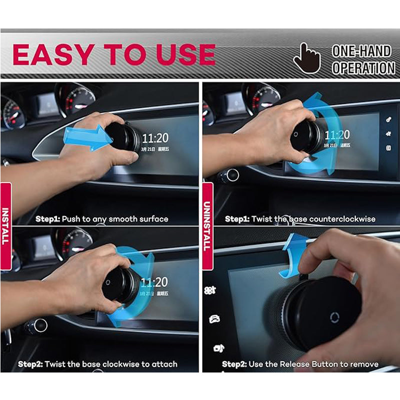 Suport auto magnetic telefon cu 20 magneți și ventuză vid