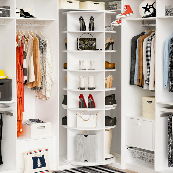 Suport rotativ pentru pantofi cu 7 etaje – organizator vertical pentru pantofi și accesorii