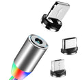 Cablu Magnetic LED pentru Telefon – Încărcare Rapidă iPhone, Android și Type-C