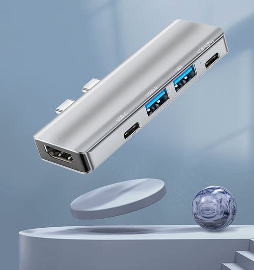 Adaptor USB-C multiport 5-în-1 HDMI 4K și USB 3.0