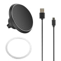 Încărcător auto wireless magnetic Qi cu suport telefon