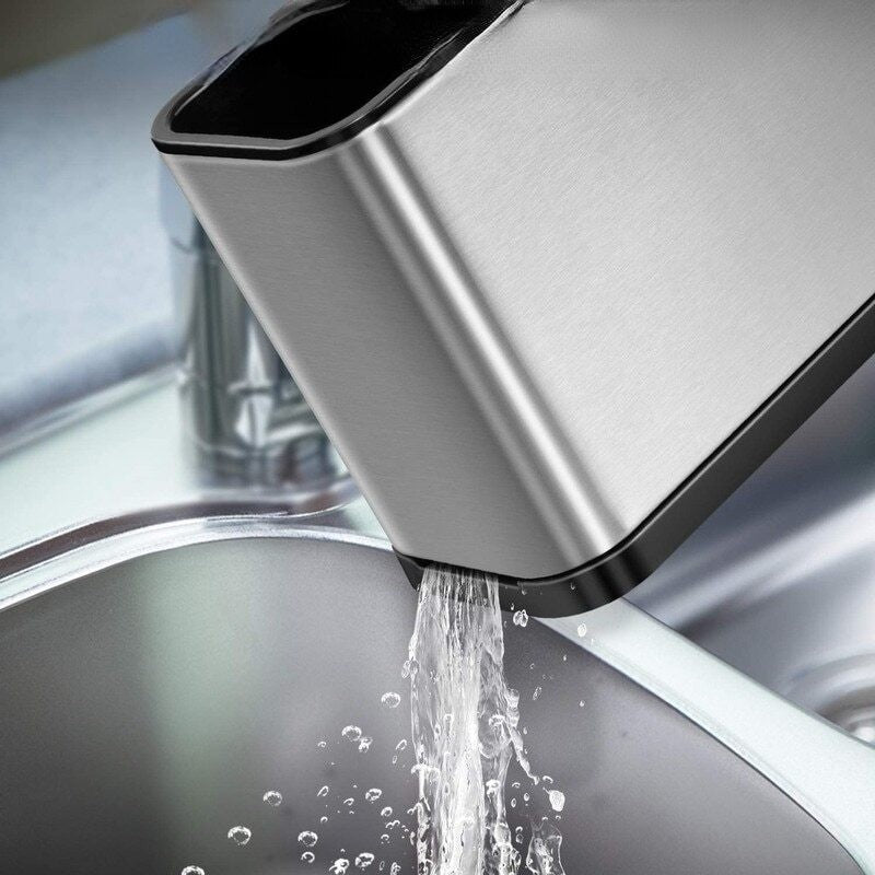 Organizator Tacâmuri Premium din Oțel Inoxidabil – 4 Compartimente pentru Bucătărie