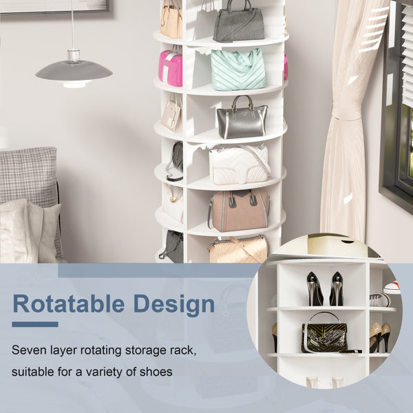 Suport rotativ pentru pantofi cu 7 etaje – organizator vertical pentru pantofi și accesorii