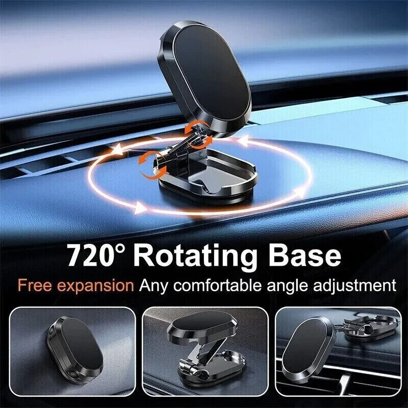 Suport auto magnetic pliabil pentru telefon – rotire 360°
