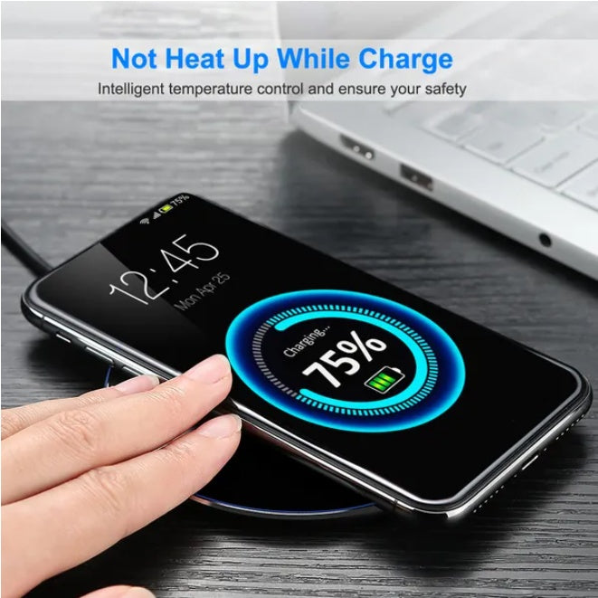 Încărcător wireless Qi 5W ultra subțire – suport încărcare telefon