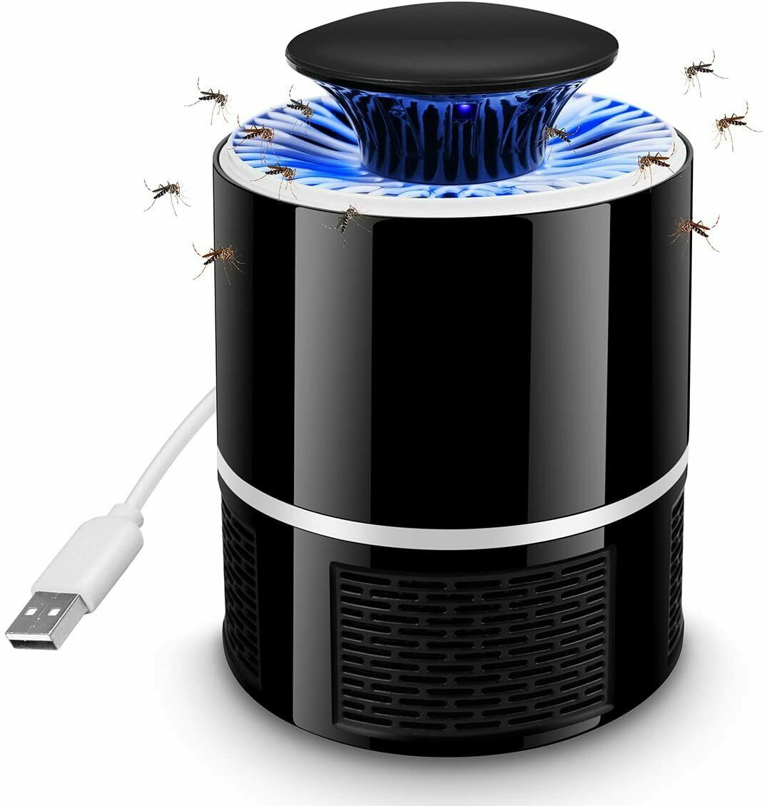 Capcană insecte LED USB – lampă anti țânțari pentru casă și grădină