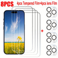 Set 8 folii sticlă securizată HD pentru iPhone
