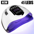 Lampă UV LED pentru unghii cu senzor automat – uscător oja gel 45 LED